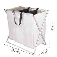 Rozkladací kôš na bielizeň - 90 litrov - 3 komory