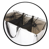 Rozkladací kôš na bielizeň - 90 litrov - 3 komory