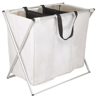 Rozkladací kôš na bielizeň - 90 litrov - 3 komory