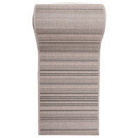 Sisalový PP behúň STRIPE - svetlo hnedý / čierny - 70x300 cm