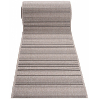 Sisalový PP behúň STRIPE - svetlo hnedý / čierny - 70x300 cm