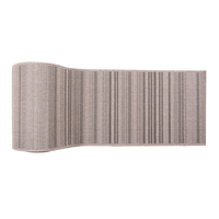 Sisalový PP behúň STRIPE - svetlo hnedý / čierny - 70x300 cm