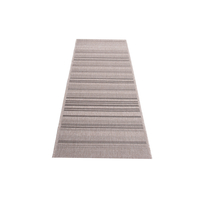 Sisalový PP behúň STRIPE - svetlo hnedý / čierny - 70x300 cm