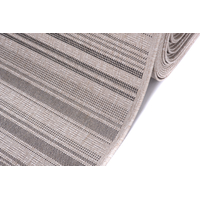 Sisalový PP behúň STRIPE - svetlo hnedý / čierny - 70x300 cm