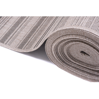 Sisalový PP behúň STRIPE - svetlo hnedý / čierny - 70x300 cm