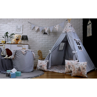 Detský stan TEEPEE (TÍPÍ) PIVONKY s doplnkami - šedý