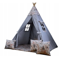 Detský stan TEEPEE (TÍPÍ) PIVONKY s doplnkami - šedý