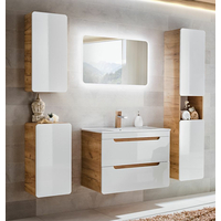 Zostava kúpeľňového nábytku BÁRA 80 cm vr. zápustného keramického umývadla