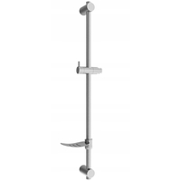 Sprchová kovová tyč s držiakom na ručnú sprchu a mydlo MEXEN DF - 80 cm - grafitová, 79382-66