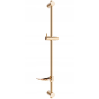 Sprchová kovová tyč s držiakom na ručnú sprchu a mydlo MEXEN DF - 80 cm - rose gold, 79382-60
