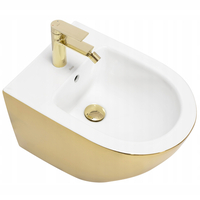 Závesný bidet MAXMAX Rea CARLO mini - biely/zlatý