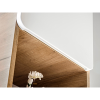 Zostava kúpeľňového nábytku BÁRA 40 cm s úzkou umývadlovou skrinkou vr. keramického umývadla bez prepadu