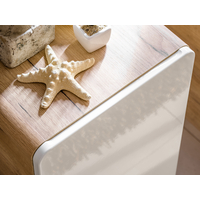 Zostava kúpeľňového nábytku BÁRA 40 cm s úzkou umývadlovou skrinkou vr. keramického umývadla bez prepadu