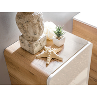 Zostava kúpeľňového nábytku BÁRA 40 cm s úzkou umývadlovou skrinkou vr. keramického umývadla bez prepadu