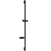 Sprchová kovová tyč s držiakom na ručnú sprchu a mydlo MEXEN DS - 90 cm - čierna matná, 79383-70