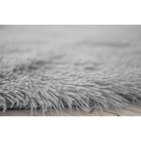 Plyšový okrúhly koberec SOFT 70 cm - šedý