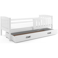 Detská posteľ KUBÍK so zásuvkou 160x80 cm - biela