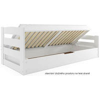 Detská posteľ ERNIE s úložným priestorom 200x90 cm - biela