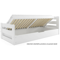 Detská posteľ ERNIE s úložným priestorom 200x90 cm - grafitová