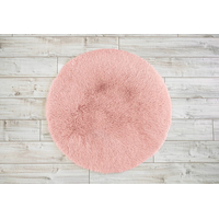 Plyšový okrúhly koberec SOFT 70 cm - ružový