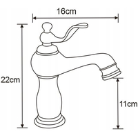 Umývadlová batéria MEXEN VELA - zlatá - nízka, 744500-50