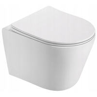 Závesné WC MEXEN RICO RIMLESS - biele matné + Duroplast sedátko, 30724001