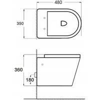 Závesné WC MEXEN TEO RIMLE  - svetlo šedé matné + Duroplast sedátko, 30854061