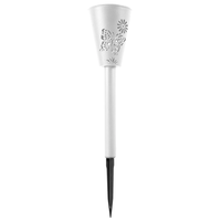 Záhradná LED solárna lampa do zeme BUTTERFLY 37x7,5 cm - biela