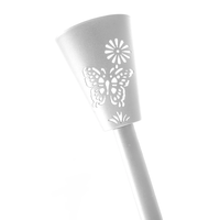 Záhradná LED solárna lampa do zeme BUTTERFLY 37x7,5 cm - biela