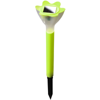 Záhradná LED solárna lampa do zeme FLOWER 31x6 cm - zelená