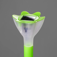 Záhradná LED solárna lampa do zeme FLOWER 31x6 cm - zelená