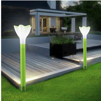 Záhradná LED solárna lampa do zeme FLOWER 31x6 cm - zelená