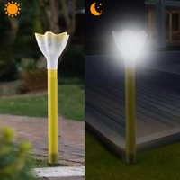 Záhradná LED solárna lampa do zeme FLOWER 31x6 cm - žltá