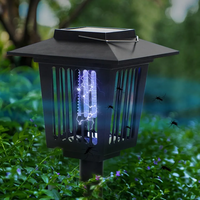 Záhradná LED solárna lampa do zeme REPEL 57x15 cm - lapač hmyzu - čierna