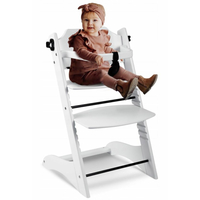 Detská drevená jedálenská stolička LONI - biela
