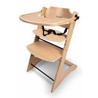 Detská drevená jedálenská stolička LONI - prírodná