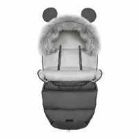 Detský fusak do kočíka s kožušinou Elmi - Tmavosivý