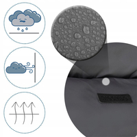 Detský fusak do kočíka s kožušinou Elmi - Tmavosivý