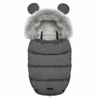 Detský fusak do kočíka s kožušinou Elmi - Tmavosivý