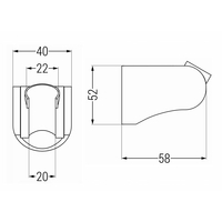 Držiak sprchy MAXMAX MEXEN - polohovací - čierny, 79354-70