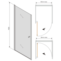 Sprchové dveře MAXMAX PRETORIA 90 cm - GRAFIT