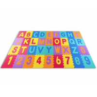 Detská penová podložka PUZZLE farebná abeceda - 30x30 cm