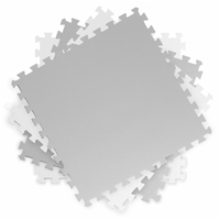 Detská penová podložka PUZZLE šedo - biela - 120x120 cm