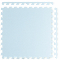 Detská penová podložka PUZZLE modro-biela - 120x120 cm