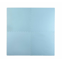 Detská penová podložka PUZZLE modrá - 120x120 cm