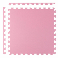 Detská penová podložka PUZZLE ružovo-biela - 120x120 cm