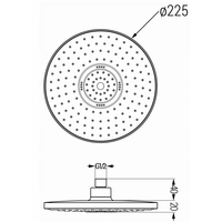 Sprchová dažďová hlavica MAXMAX MEXEN D-05 - 22 cm - chrómová/biela, 79705-00