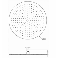 Sprchová dažďová hlavica MEXEN SLIM - guľatá - 40 cm, 79240-00