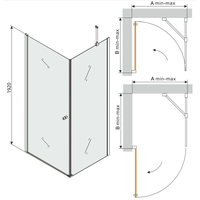 Sprchový kout MAXMAX PRETORIA 90x110 cm - BLACK