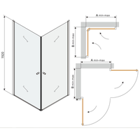 Sprchový kout MAXMAX PRETORIA DUO 85x95 cm